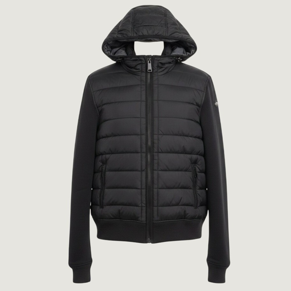 Schott NYC Rockwell Hybrid Puffer Jacket Black Mens S‎